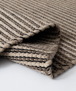 Wool rug - Strim beige - close up, thumbnail