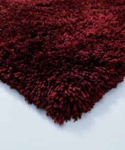Shaggy rug - Sveve burgundy - close up, thumbnail