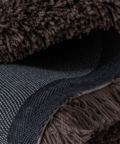 Shaggy rug - Sveve brown - close up, thumbnail