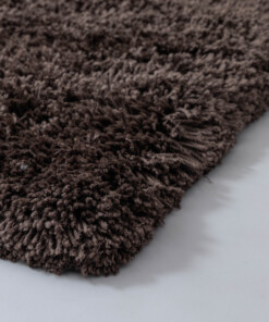 Shaggy rug - Sveve brown - close up, thumbnail