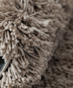 Shaggy rug organic - Sveve sand color - close up, thumbnail