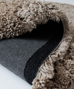 Shaggy rug organic - Sveve sand color - close up, thumbnail