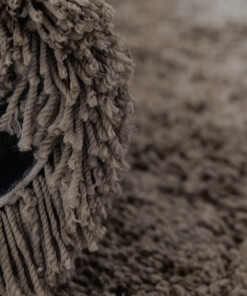 Shaggy rug - Sveve taupe - close up, thumbnail