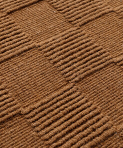 Wool rug - Tavle cognac - close up, thumbnail