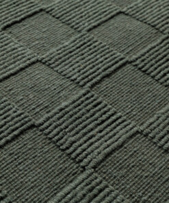 Wool rug - Tavle green - close up, thumbnail