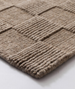 Wool rug - Tavle taupe - close up, thumbnail