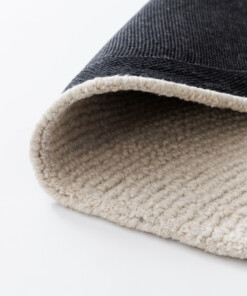 Round wool rug - Tvist ivory - close up, thumbnail