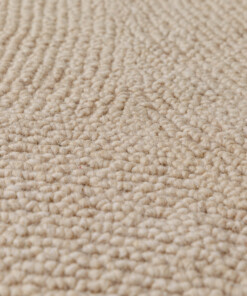 Round wool rug - Tvist licht beige - close up, thumbnail