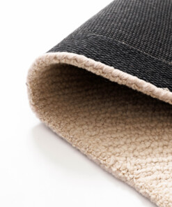 Wool rug - Tvist licht beige - close up, thumbnail